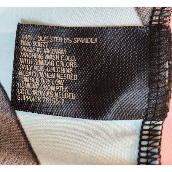 Worthington Womens Sz L Scoop Neck Sleeveless Blouse Bright Striped - Picture 3 of 4